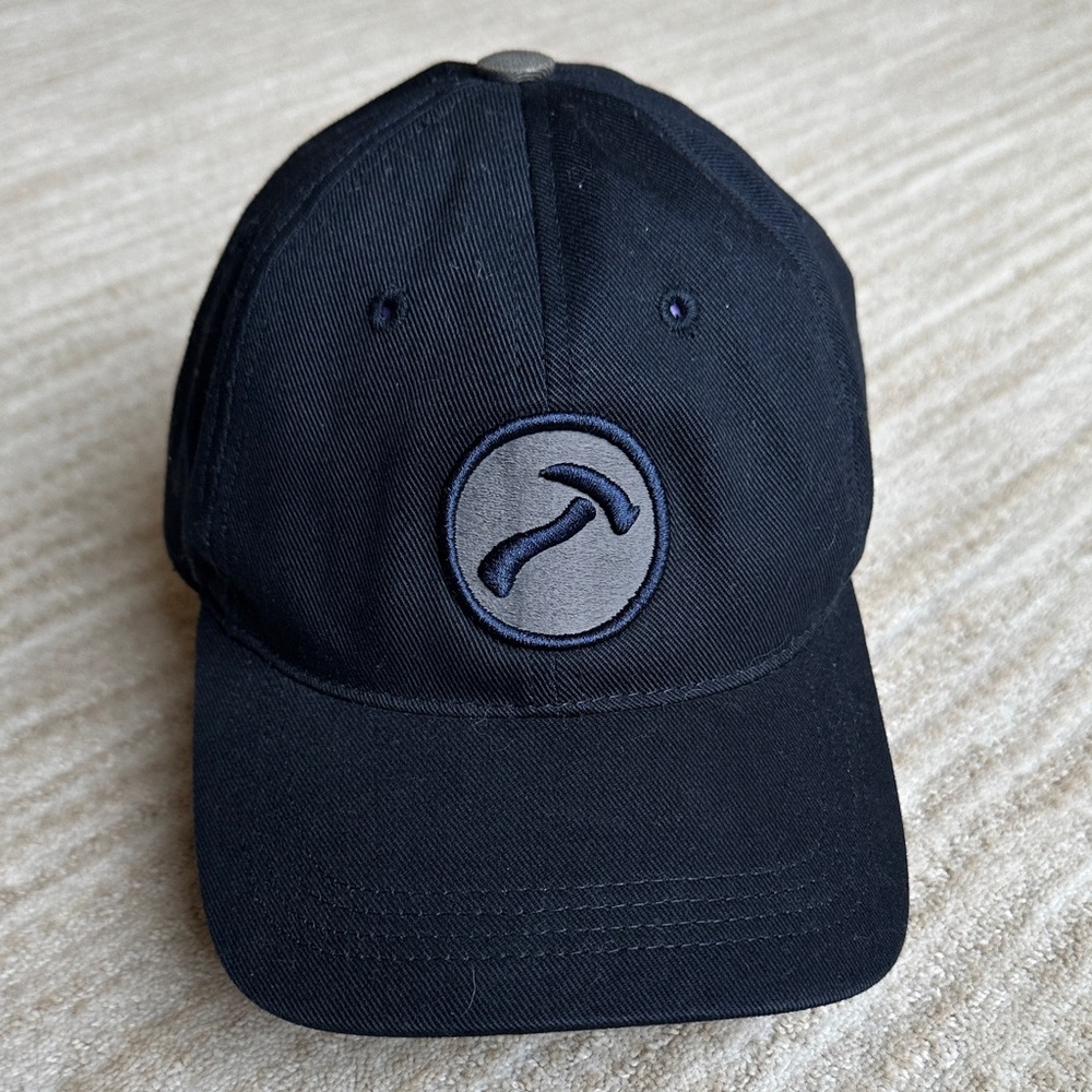 Hammer Made Hat Cap Strap Back Blue Logo Embroidered USA Made Adjustable Casual